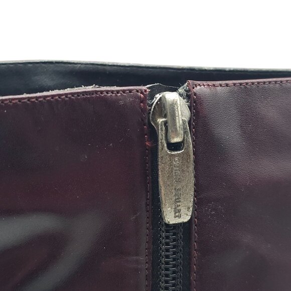 Colin Stuart Mid-Calf Embroidered Leather Boots Womens 6.5 Dark Red Burgundy - Picture 9 of 12